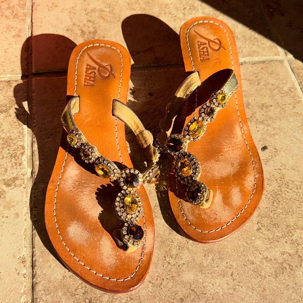 BEAUTIFUL PASHA 👡 SANDALS ! BEDAZZLED !   ❤️🤩🤩